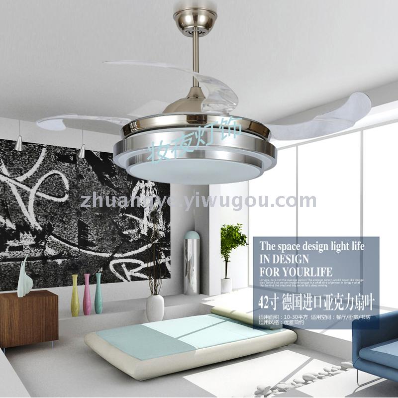 Details about   Modern Ceiling Fan With Light Remote Control LED Lamp Warm White Ceiling Light O 