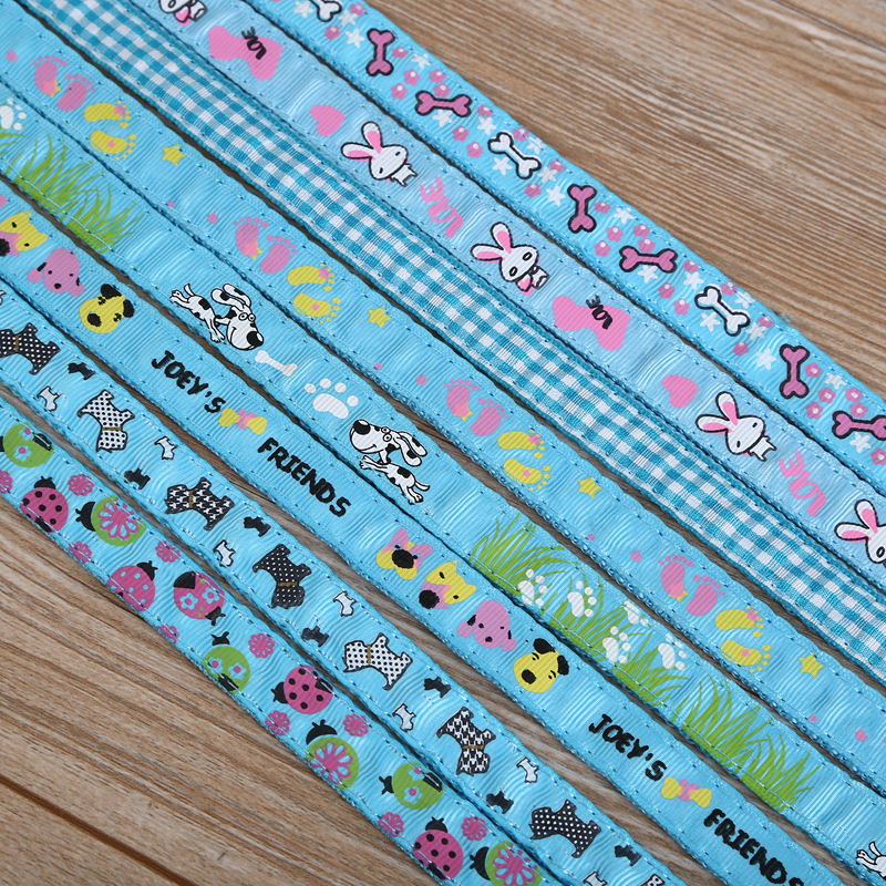 Manufacturers direct sales of all kinds of printed ribbon accessories pet rope.