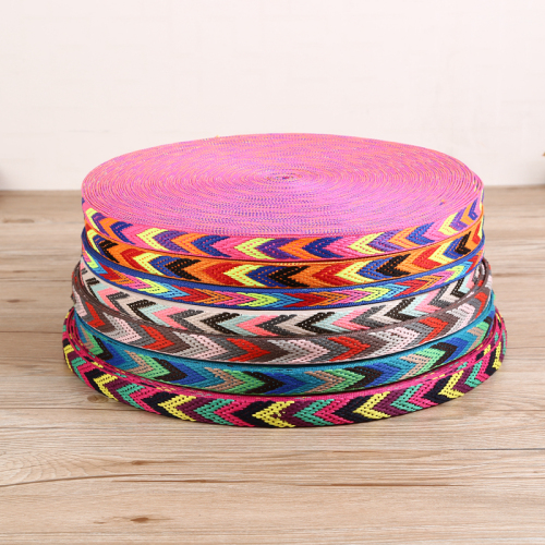 factory direct sales colored arrow shape woven ribbon pet rope