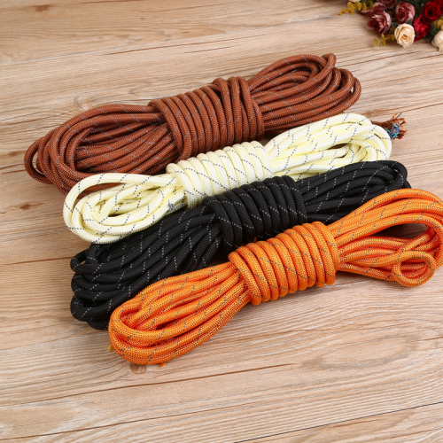 Reflective round Rope Fine Knitted Belt Pet Rope round Rope plus Reflective Silk round Nylon Rope White Core Rope