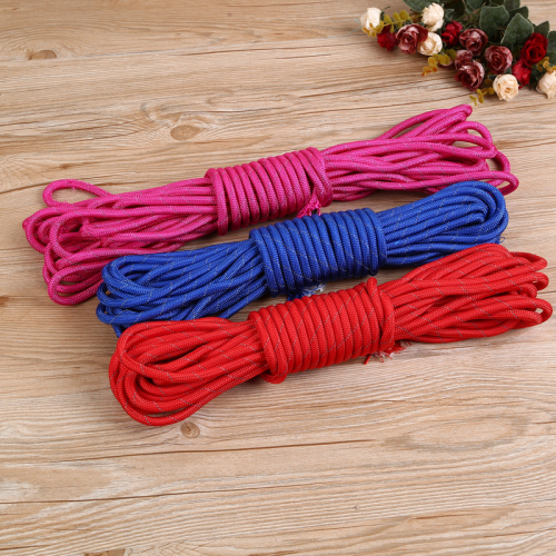 solid color fine woven rope color rope pet traction white core light body rope round rope manufacturer