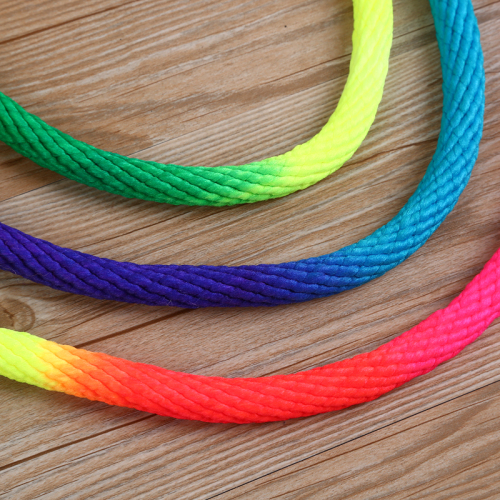 color gradient seven-color string pet rope accessories rope lanyard multicolor gradient round rope