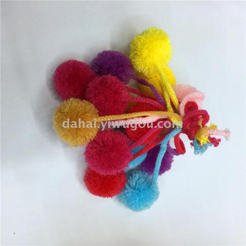 Fur Ball Factory Wholesale 4cm Cashmere Hang Rope Fur Ball Clothing Clothing Scarf Hat Luggage and Other Accessories