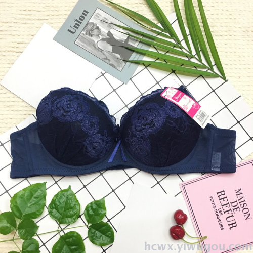 Rose Lace Lace Extra Thick Bra Women‘s Underwear Bra Export Middle East South America Africa