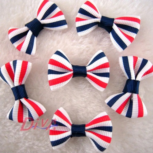 Factory Wholesale Ribbon Bow Jewelry Accessory Headdress Children Decoration Whorl Ribbon Printed Striped Bow Tie