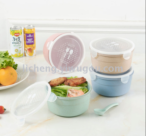 creative bento box cute maixiang lunch box microwave oven plastic lunch box with spoon
