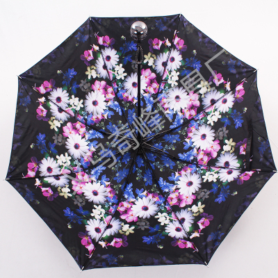 An umbrella umbrella with black glue