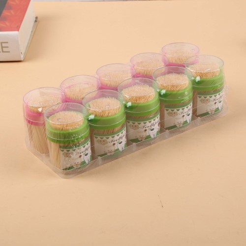 quality bamboo toothpick disposable double-headed portable bottled fine-tooth fruit household toothpick bamboo toothpick
