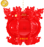 red lantern rotating led waterproof crystal lantern decoration housewarming new year walking lantern