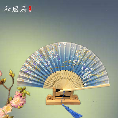 Hefengju summer female fan folding fan erqingyixiao Japanese craft small folding fan