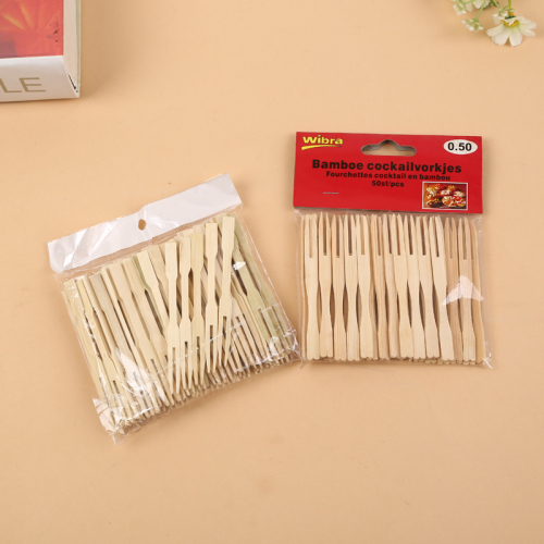fashion new disposable fruit fork bamboo stick fruit stick bamboo wood products