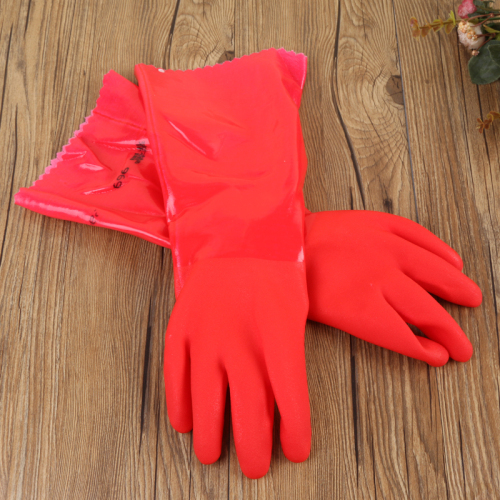 factory direct sales home essential spring bud pu velvet gloves durable latex gloves