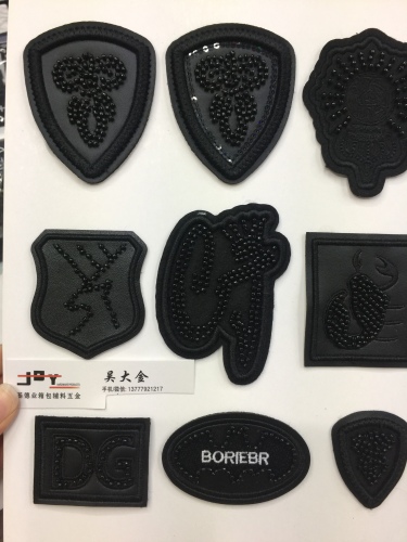 imported computer jacquard for medium and high-end clothing bead embroidery woven label trademark clothing accessories