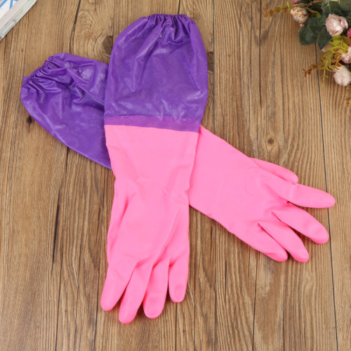 Factory Direct Sales Household Essential Warm Pu Drawstring Sleeve Gloves Latex Gloves