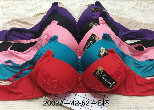 foreign Trade Large Cup Lace Bra High-End Quality Wireless Large Size Direct Sales Africa South America