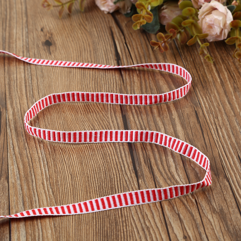 厂家直销 红白竖条纹锁边织带丝带包边装饰带_ 赵江织带_ 义乌国际