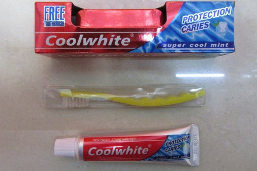 new formula toothbrush + toothpaste