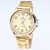 Golden Steel Belt Quartz watch digital face simple fashion watch