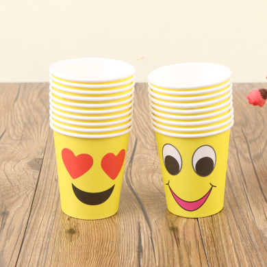 可爱表情纸杯qq表情一次性杯子