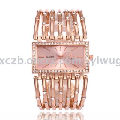 2017 Europe and the United States burst square high-grade temperament bracelet watch alloy bracelet watch