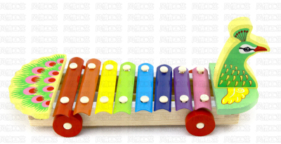 Duckling musical pull 8-tone Piano musical cartoon animal knocked piano xylophone, educational wooden toys