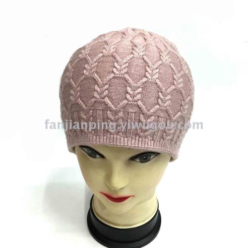 Women‘s Wool Knitted Casual Hat Winter Korean Style Warm Earflaps Cap