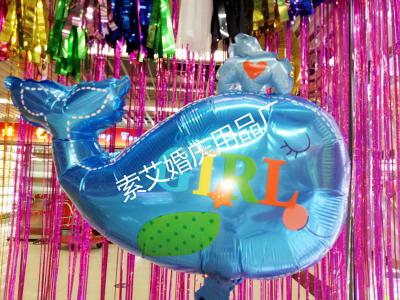 Marine creature whales (dolphins sea lions) aluminum balloons