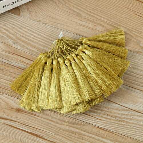 gold and silver wire tassel fringe， clothing accessories， cushion accessories， chinese knot accessories.