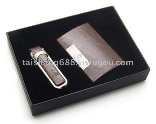 high-end gift u disk business card case gift set 8gb usb gift set gift set