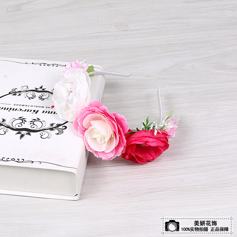 Hair ornament headdress imitation flower wide headband Hair band headband