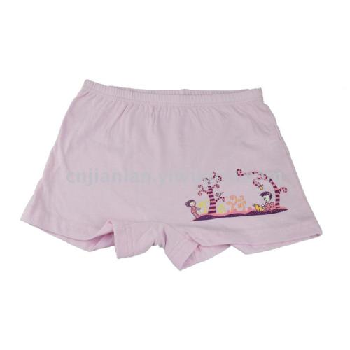 [jianlan] children‘s underwear girls‘ cotton printed flat pants 6103 （two pieces in a box）