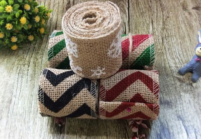Jute cloth lace with linen table flag Christmas craft wedding decoration supplies colored hemp rope