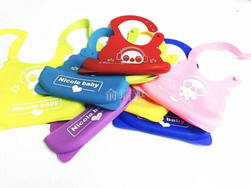 New modeling Baby Silicone Bib Bib Children‘s Eating Bib Anti-Dirty Wear-Resistant Easy Cleaning Foreign Trade Export