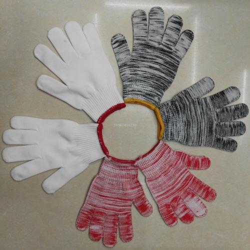 manufacturers supply wenjie brand lengthened thickened durable multi-color nylon gloves labor protection gloves