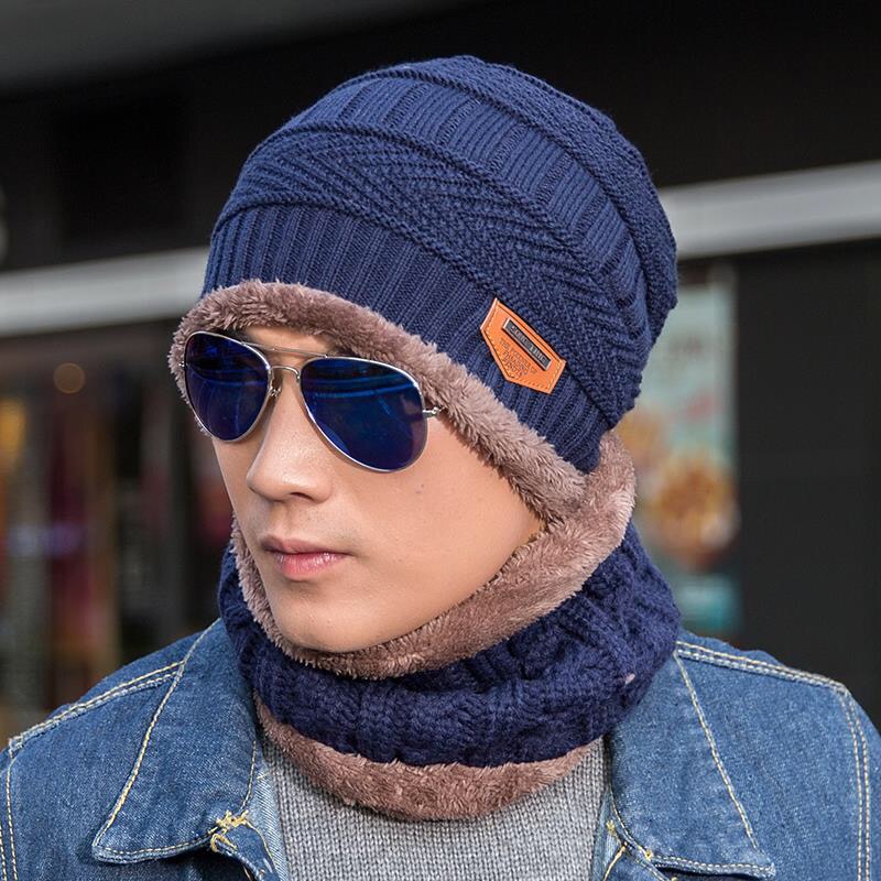 autumn Winter men knitted hat 