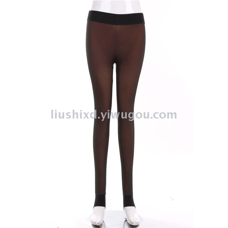 Leggings Spring and Autumn Double Layer Mesh Fake Meat Leggi...