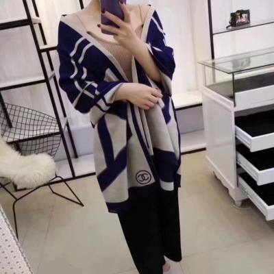 pessimist postkontor menneskemængde Supply Autumn and Winter New European and American Famous Chanel-Style  Letter Brushed Cashmere Scarf for Women Warm Shawl-