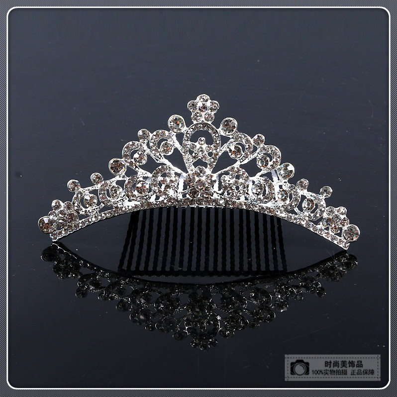 Bride hair comb Korean style bride rhinestone headdress headdress flower bride crown ornaments weddi