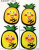 Kindergarten classroom decorates EVA baby expression fruit stickers teacher's blackboard evaluation wall stickers.