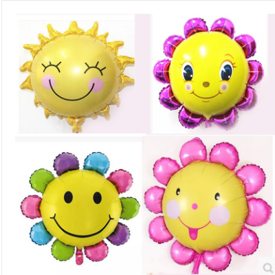 Mini small cartoon smiling face solarum balloon party table floating balloon wholesale