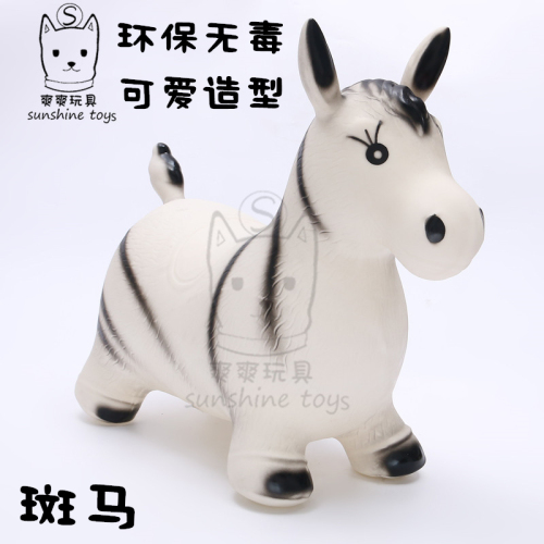 Large Musical Jumping Horse Inflatable Animal Toys Environmentally Friendly Thickened Stall Wholesale Factory Non-Toxic with Music