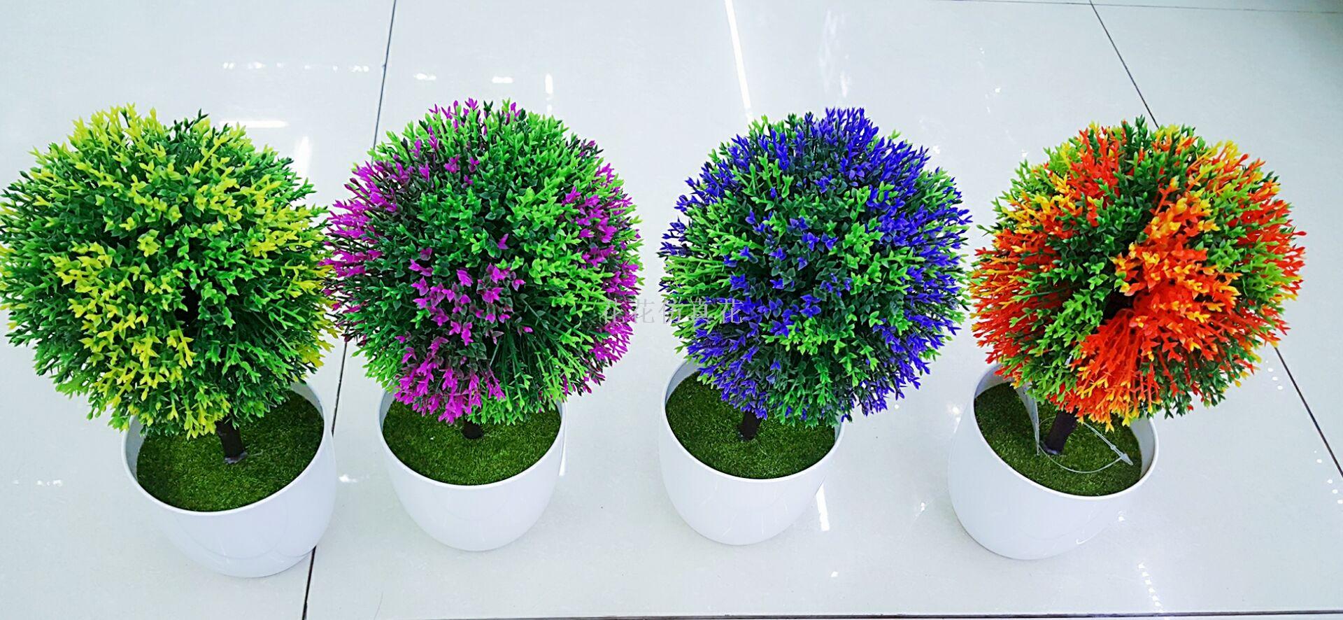 新款仿真花雪球假花盆景塑料花装饰