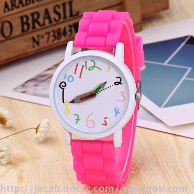 2017 Color Digital Silicone Watch Student Pencil Child Watch