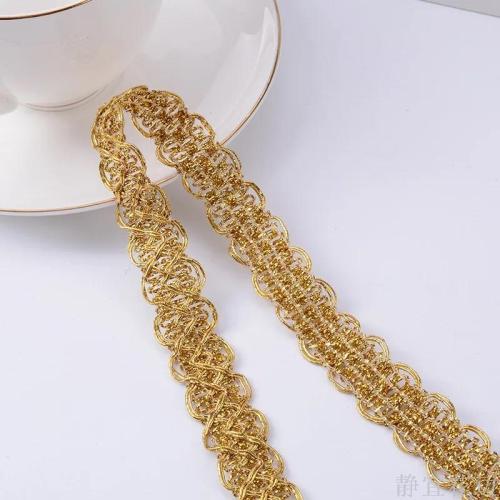 2cm Gold and Silver Silk Woven Lace Crafts Hat Clothing Accessories