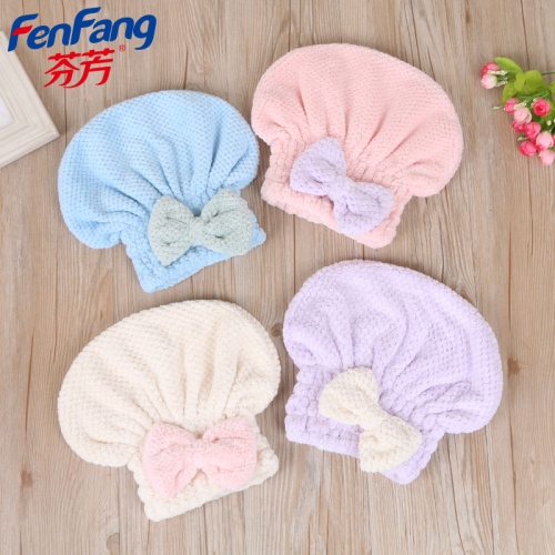 fashion pineapple pattern dry hair cap absorbent wrap scarf soft long hair shower cap thickened hair drying towel