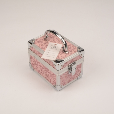 Crown notebook mini aluminum jewelry box portable storage box with mirror vintage lion jewels customization