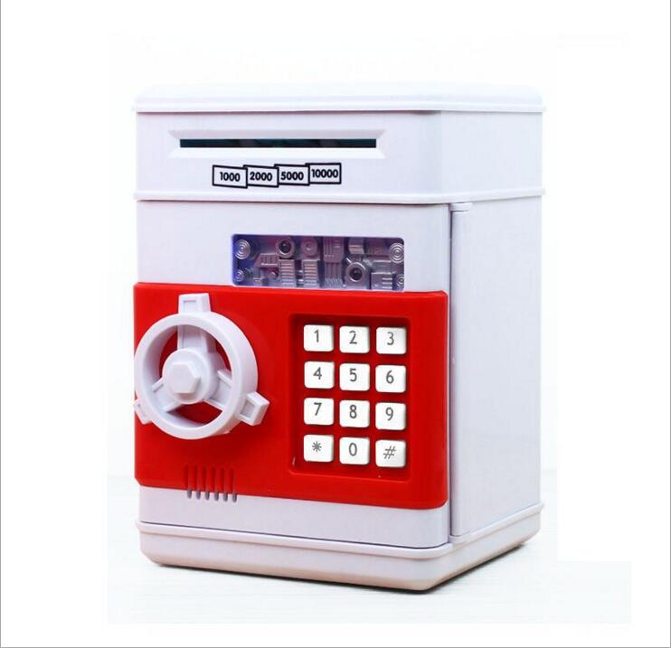 Factory direct large cartoon piggy bank automatic cash machine ATM password safe children's cre