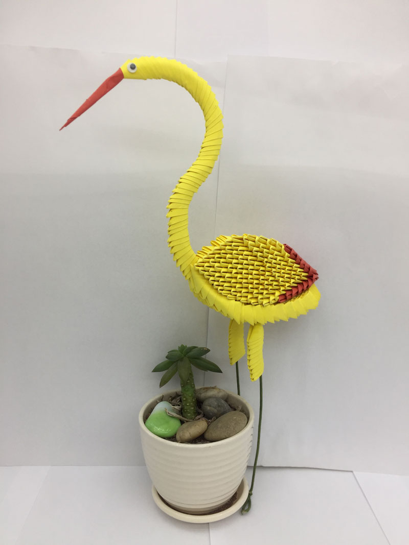 三角插diy折纸材料包手工创意s027丹顶鹤尺寸3*5