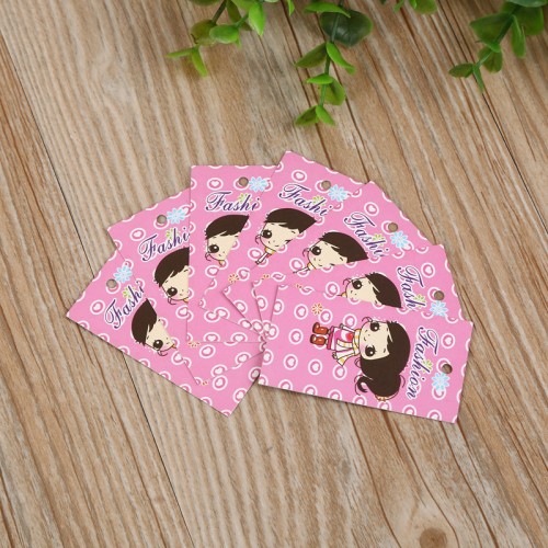 Cartoon Little Girl Clothing Trademark Clothing Tag Universal Paper Card 