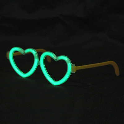 Concert night cheering props liquid light sticks toys custom heart-shaped glasses